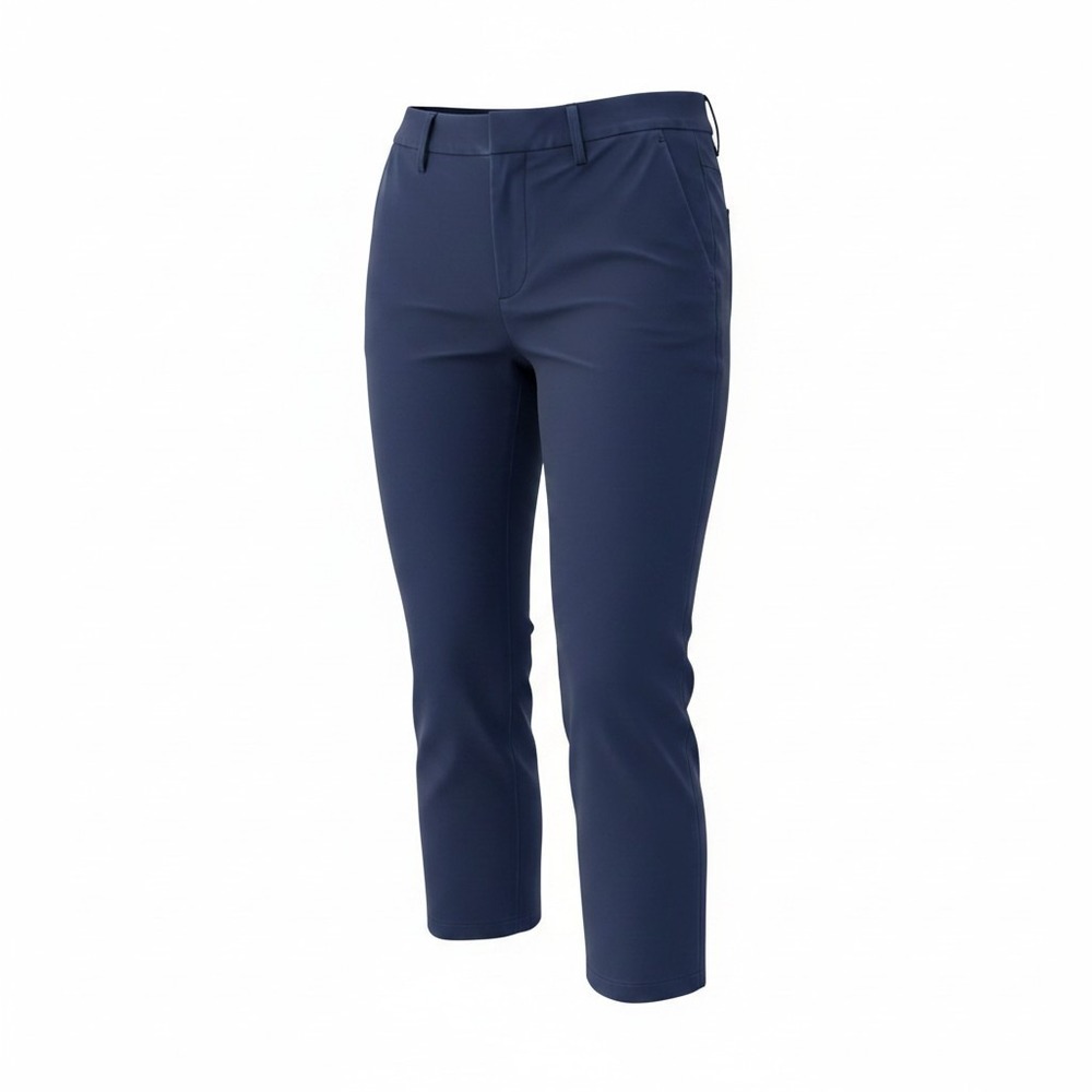 Gap Women Navy Blue Stretch Cotton Ankle Pants Slim Fit Trousers 10 Petite
